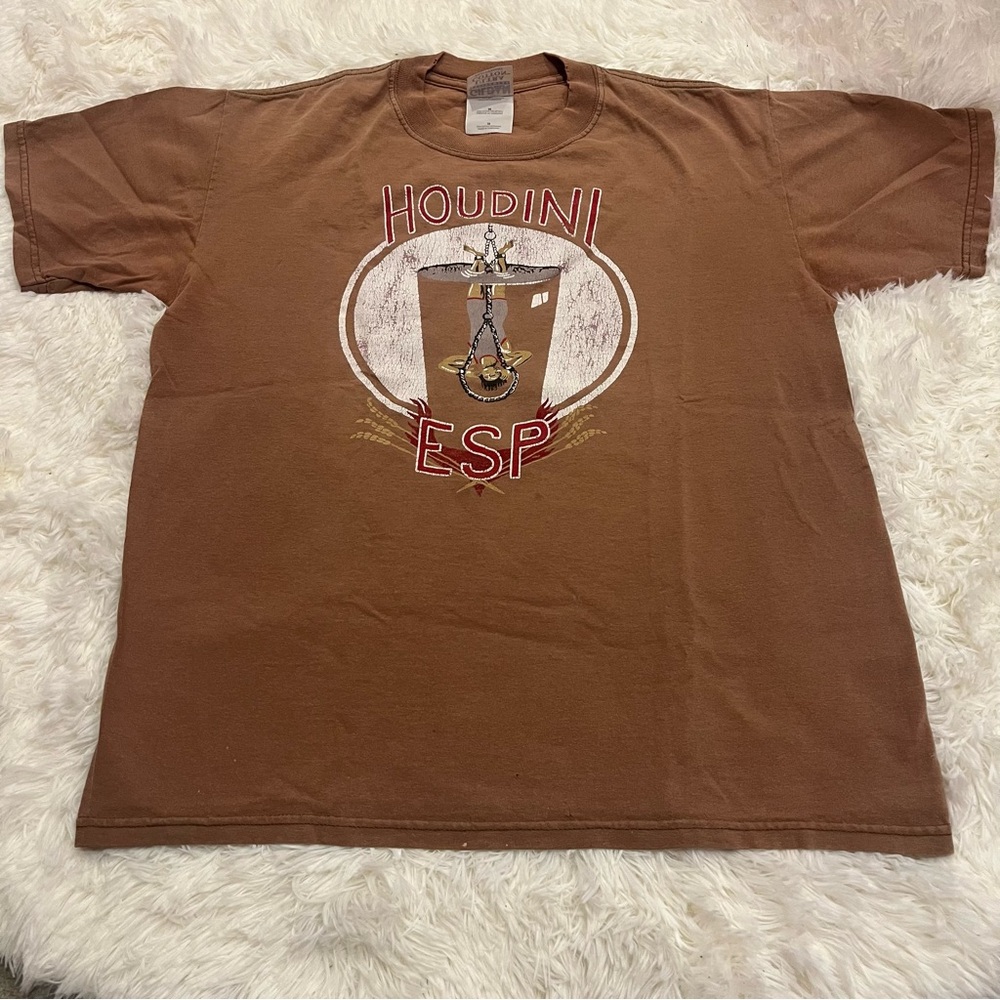 Asheville Pizza Brewing Co , NC Houdini ESP Escape Artist T-Shirt Size M Vintage